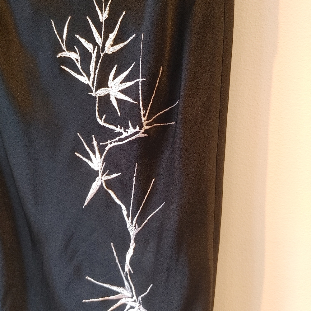 Haider Ackermann Black Embroidered Midi Dress Size 36 - Picture 7 of 15